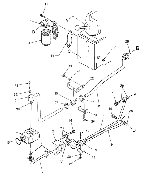 TC30 07-05E01 HYDRAULIC PUMP & PIPING