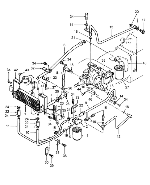 TC30 07-05F02 HYDRAULIC PIPING W/HST - ON & ASN HK17443 (05/15/03)