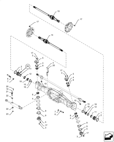 Workmaster 60-25.100.AD[07] - FRONT AXLE, HOUSING, SUPPORT