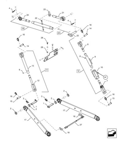 Workmaster 70-37.110.AC[02] - REAR, LIFT LINK, ASSY