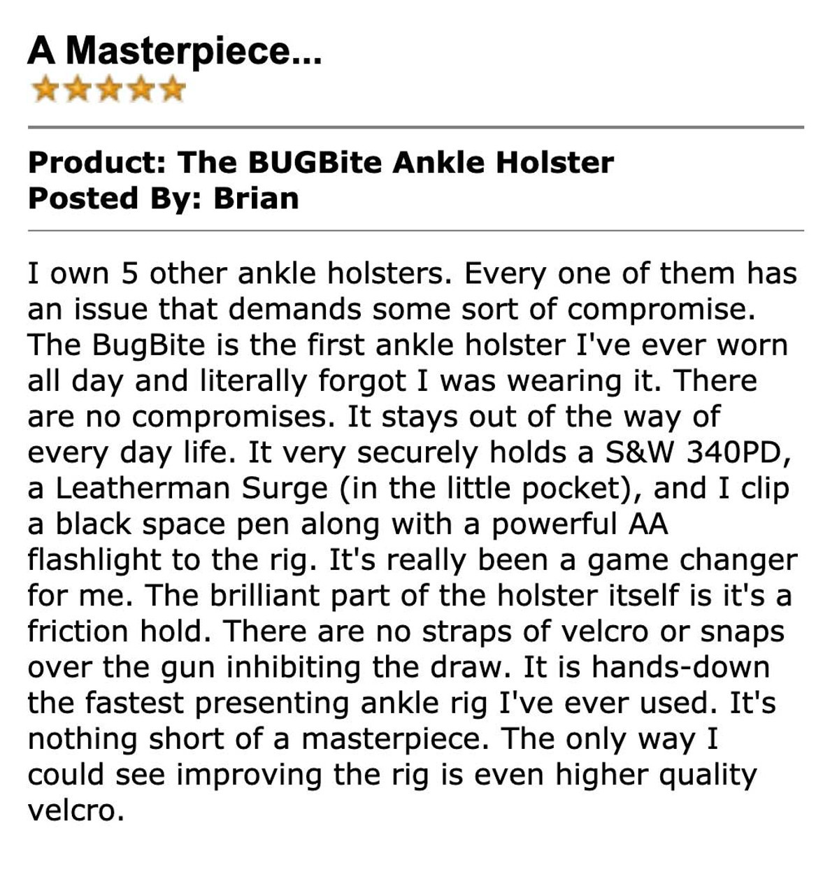 The Sig P220 Compact BUGBite Ankle Holster
