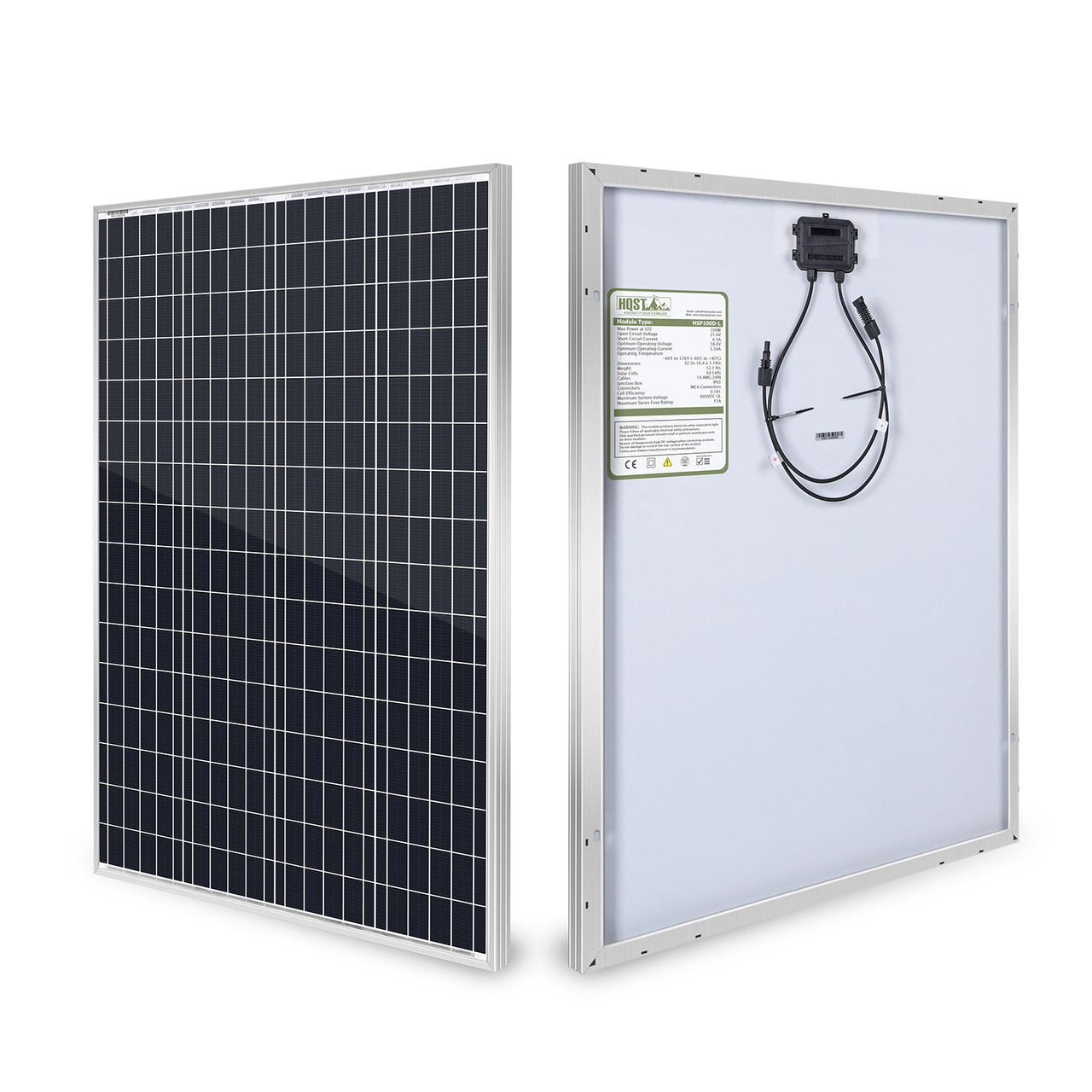 100 Watt 12 Volt Monocrystalline Solar Panel