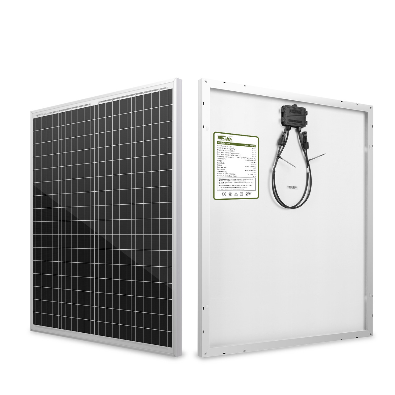 HQST - 4 paneles solares monocristalinos de celdas de 100 W, 12 V 9BB,  módulo de alta eficiencia de hasta 23 %, resistente al agua para casas