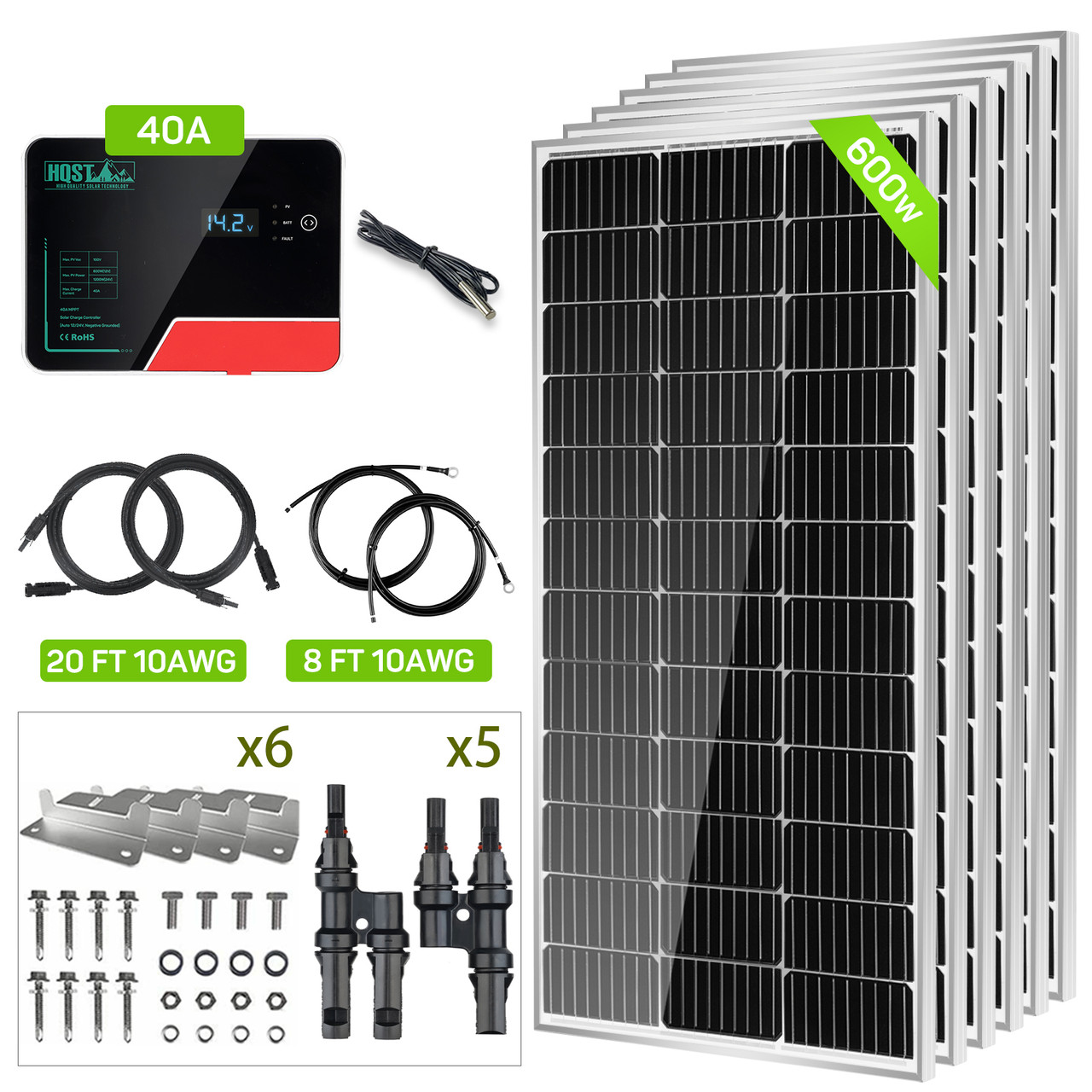 Kit solaire 230V 4000W - 600Wc à 6000Wc MPPT - batterie AGM 800Ah - SOLAR  KIT