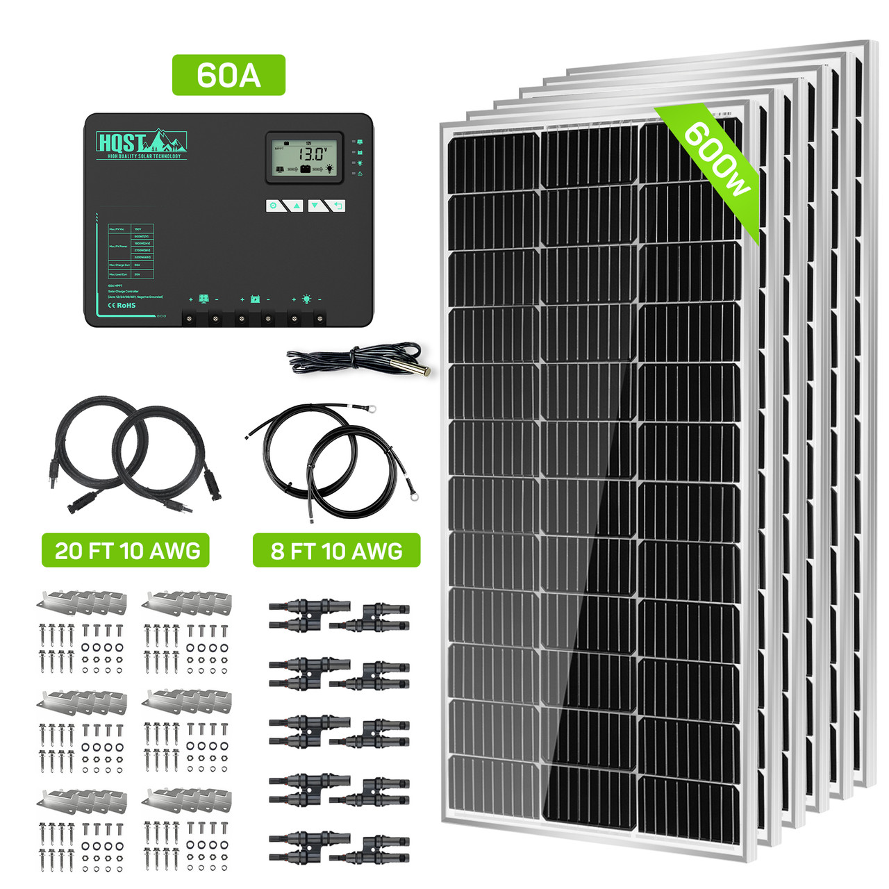 Kit solar caravana 600W 12V 1500W/dia