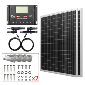 200 Watt 12 Volt Polycrystalline Solar Panel Kit w/ 30A PWM Charge Controller 200 Watt 12 Volt Polycrystalline Solar Panel Kit w/ 30A PWM Charge Controller