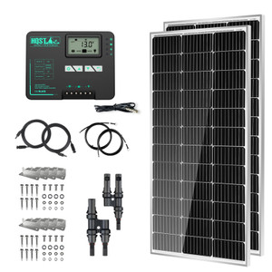 WindyNation SOK-200WPI-15 Complete 200 Watt Solar Panel Kit with 1500W –  FactoryPure