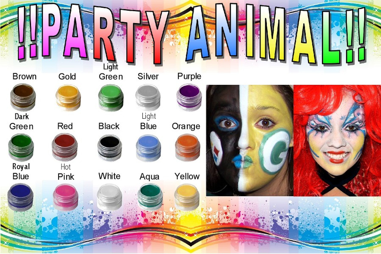 Paraben-free Natural Face Paint Costume Makeup DYE-Free Kit Party Animal Set
