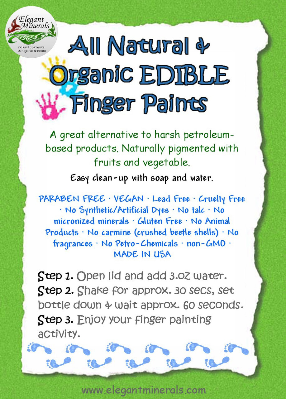 Edible Kids Paint & Paint Brush Kit For Toddlers & Kids (10 PC Set)