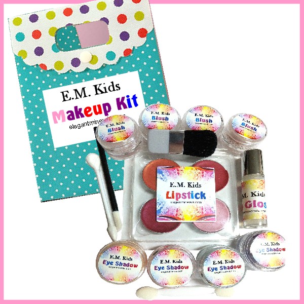 Natural Pretend Play Makeup Kit for Girls Paraben-free, DYE-free