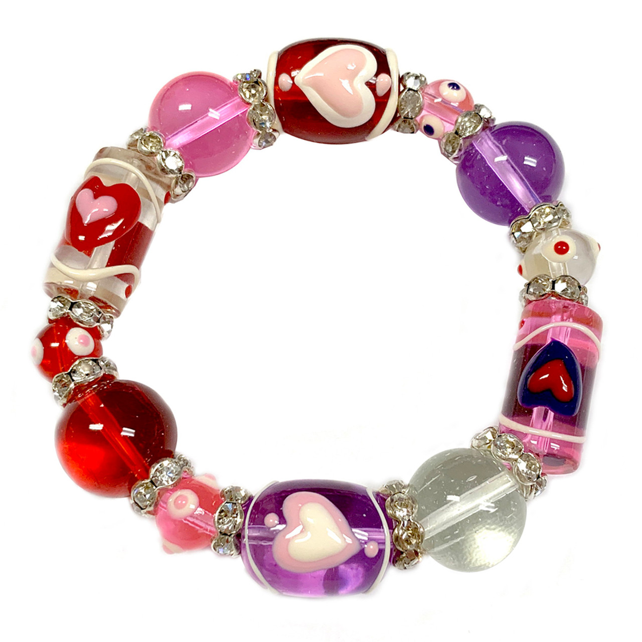 Purple Cat Eye Stone Beads Bracelet Moon Star Charm Women - Temu