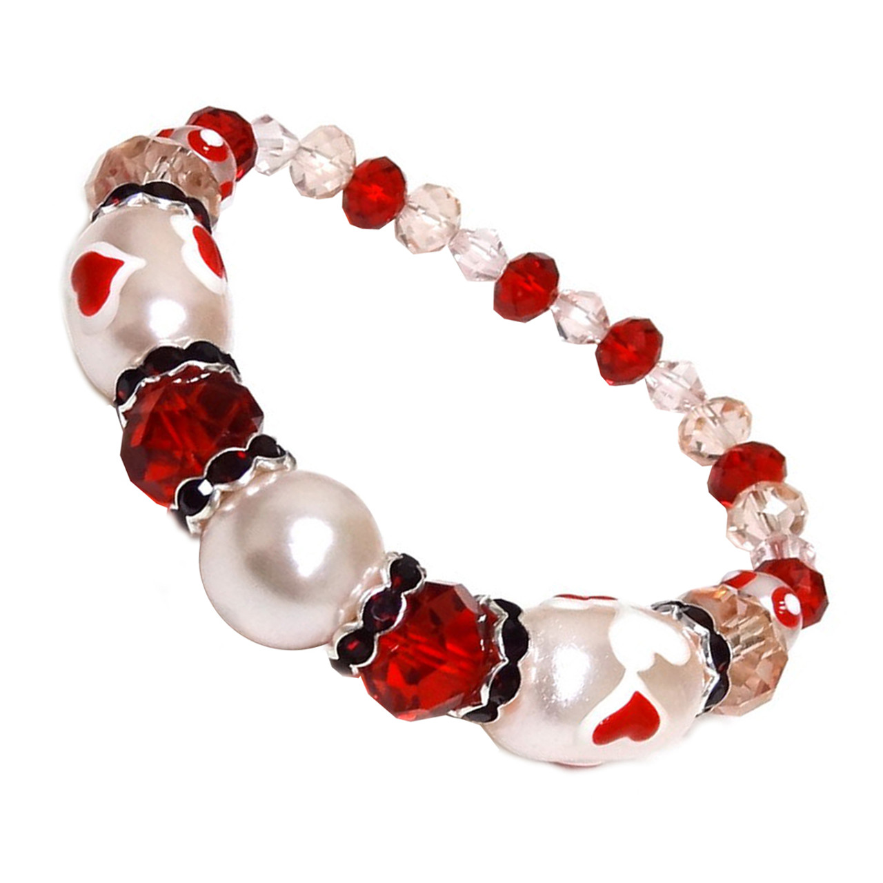 How to make a beautiful bracelet for Valentine's Day. Beading
