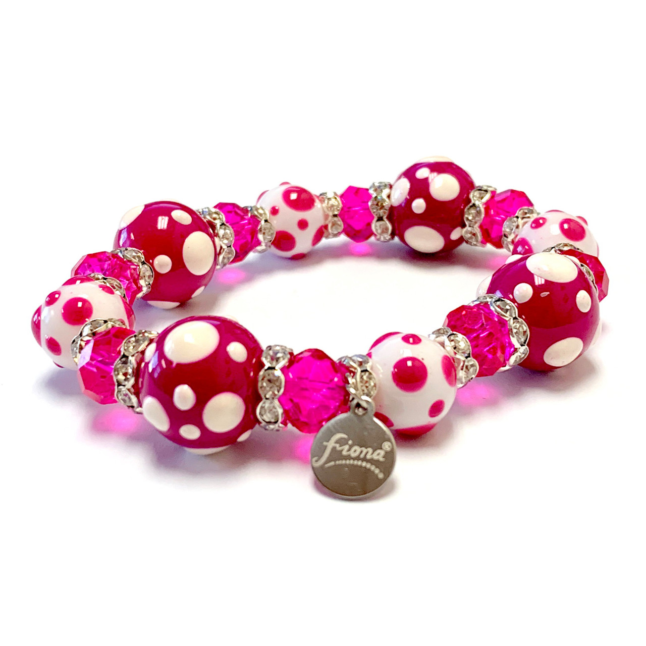 Amazon.com: Dazzlingrock Collection Beaded Crystal Pave Unisex Hip Hop  Seven Hot Pink Disco Ball 12mm Bead 2 Row Unisex Adjustable Bracelet: Link  Bracelets: Clothing, Shoes & Jewelry