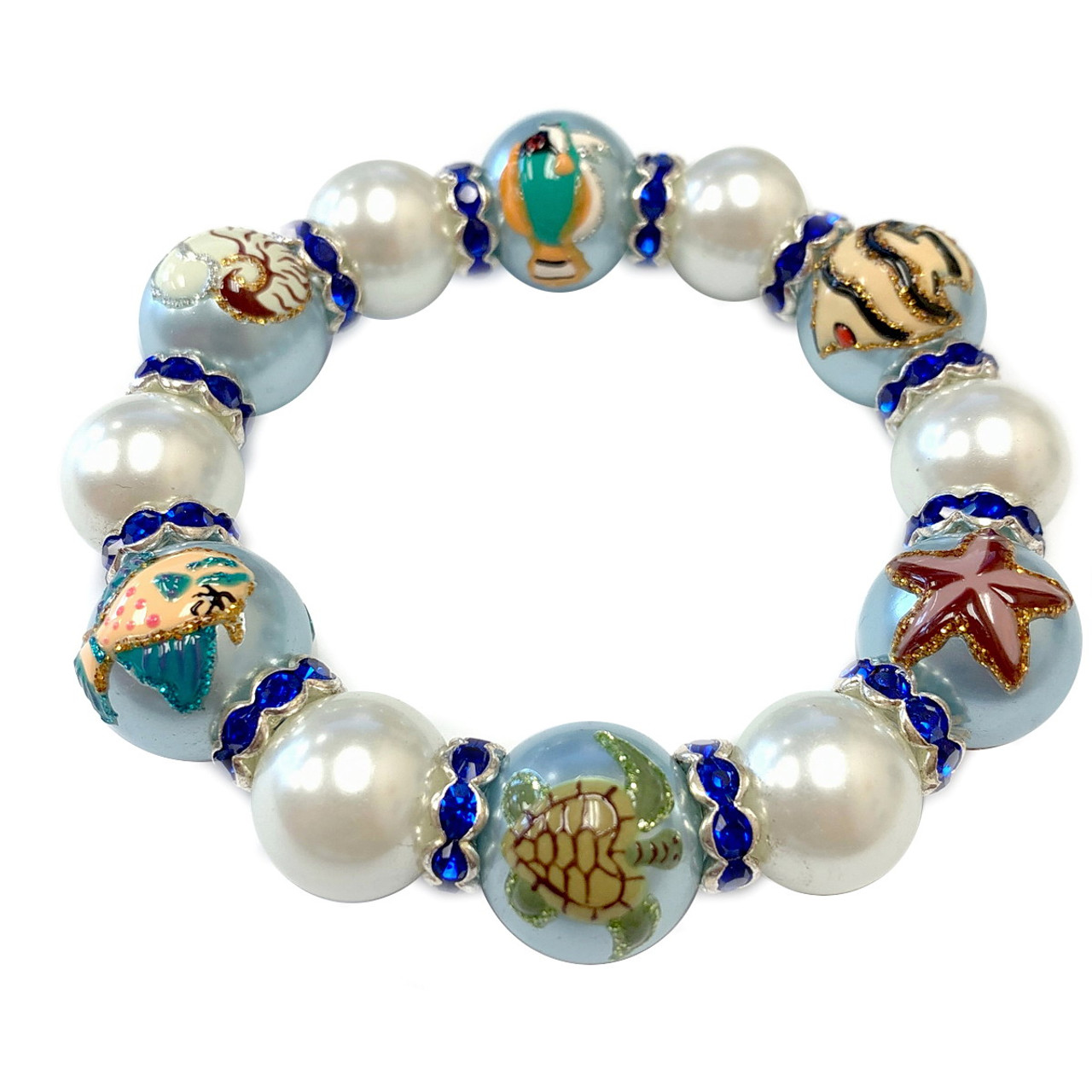 Mermaid Glass Bead Bracelets - Luke Adams Glass Blowing Studio