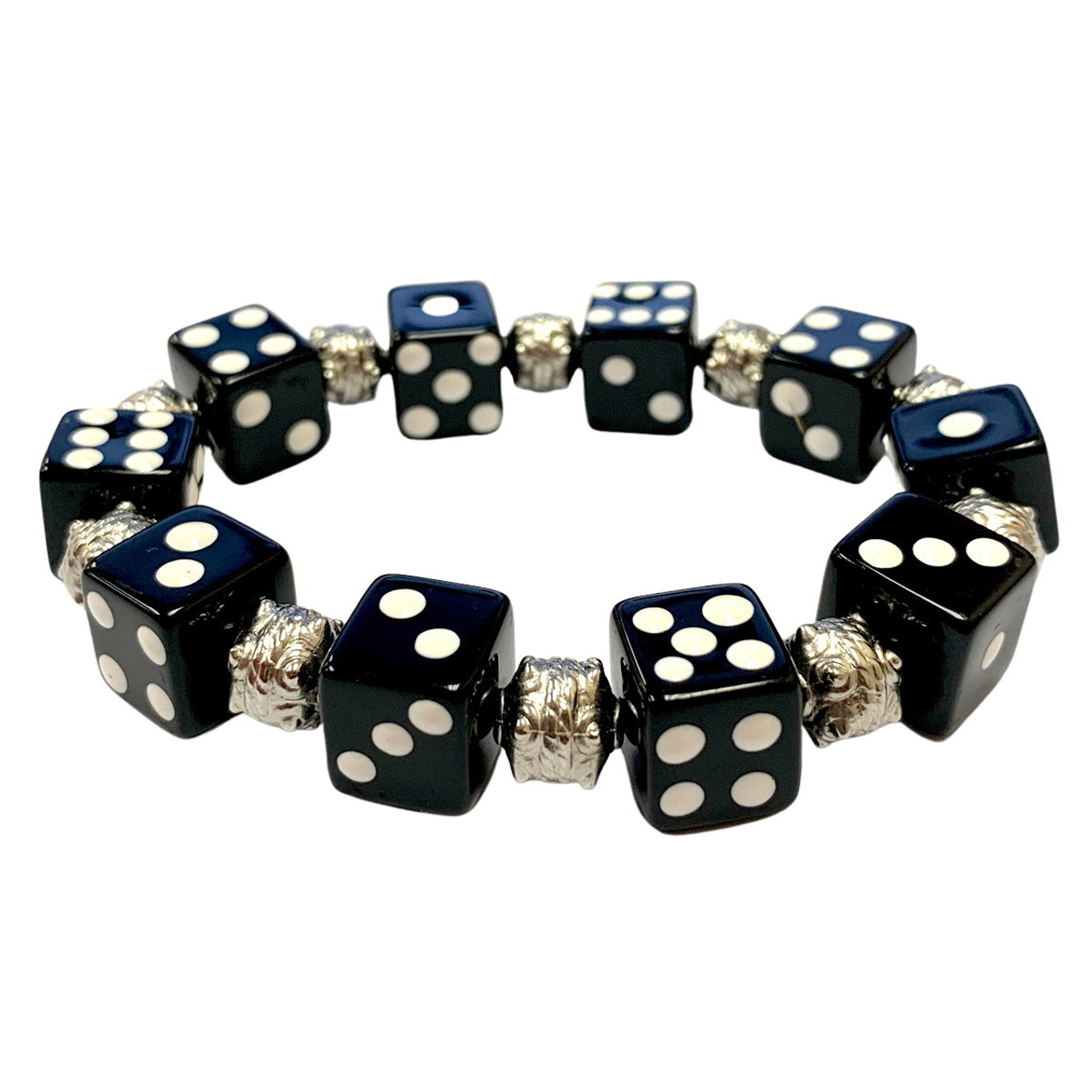 Colorful Acrylic Dice Beads Stretch Bracelets Funny Game Lucky Dice  Bracelets Women Fashion Jewerly