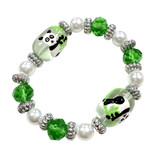 Painted Panda Kids Glass Bead Bracelet - LP07112012-36A | Fiona Accessories