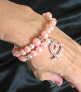 Fiona Heart coil pink Bracelet
