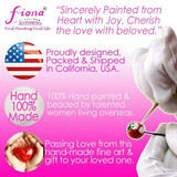 fiona painted jewelry - Proudly designed, packed & shipped in California, USA - 100% Hand painted & beaded by talented women living overseas - Passing Love from this hand-made fine art & gift to your loved one.