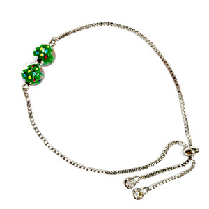 Delicate Painted Christmas Festival Tree Swarovski Crystal Bolo Style Bracelet (BR-3084) Delicate Painted Christmas Festival Tree Swarovski Crystal Bolo Style Bracelet (BR-3084)