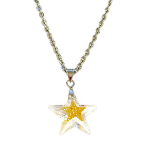 Fine Painted Gold Star Swarovski Crystal Necklace (NE-3132A) Fine Painted Gold Star Swarovski Crystal Necklace (NE-3132A)