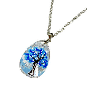 Swarovski Crystal Snow and Ice Blue Winter Tree Necklace with Gift Box - Christmas Jewelry Gift for Women - Fiona - NE3154D Swarovski Crystal Snow and Ice Blue Winter Tree Necklace with Gift Box - Christmas Jewelry Gift for Women - Fiona - NE3154D