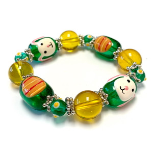Green Yellow Easter Bunny Egg Bracelet for Girls - Easter Jewelry for Daughter - Handmade Glass Beaded Bracelet - Fiona - BR1485 Green Yellow Easter Bunny Egg Bracelet for Girls - Easter Jewelry for Daughter - Handmade Glass Beaded Bracelet - Fiona - BR1485
