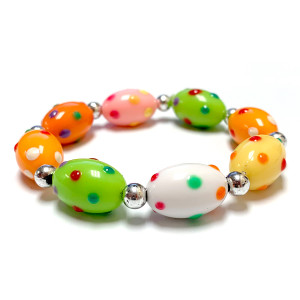 Cherry Blossom Charm Flower Bracelet - Spring Jewelry for Daughter -  Handmade Glass Beaded Bracelet for Girlfriend - Fiona - BR2473A - FIONA  ACCESSORIES