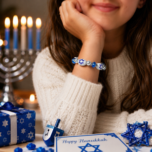 Jewish Hanukkah Bracelet Fiona Blue