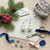 Painted Snowflake Pearl White Glass Beads Earrings (BR-1169E)