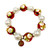 Luxury Painted Snowman with Scarf Glass Beaded Stretch Bracelet BR2939B - fionaaccessories.com