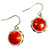 Painted Watermelon Swarovski Crystal Drop Earrings | fionaaccessories.com