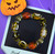 Painted Ghost, Pumpkin, Bat Glass Beaded Stretch Bracelet.