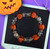 Painted Smile Pumpkins Glass Beaded Stretch Bracelet.