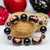 The Love Bracelet -  Heart Bracelet - Beaded Bracelets for Women - Bracelet for Daughter - Black- Fiona - IUP683