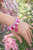 Fiona Pink Flower Bracelet