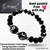Painted E=MC2 Mass Energy Equation Einstein Formula Crystals Beaded Stretch Bracelet.