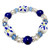 Painted Columbine Colorado State Flower Glass Beaded Stretch Bracelet.