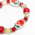 Painted Hibiscus Hawaii State Flower Glass Beaded Stretch Bracelet.