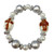 Painted Cross Kids Glass Beaded Stretch Bracelet - Silver. | Fiona Accessories