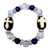 Painted Cross Kids Glass Beaded Stretch Bracelet - Blue. | Fiona Accessories