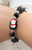 Fiona Christmas Snowman Bracelet Black Stretch Bracelet