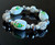 Christmas Tree White Winter wonderland Beaded Stretch Bracelet