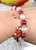 Christmas Candy Peppermint Candy Stick Charm Beaded Bracelet