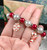 Christmas Candy Peppermint Candy Stick Charm Beaded Bracelet