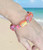 Flip Flop Hand Painted Bead Stretch Bracelet - Fiona -  IUP25