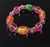 Flip Flop Hand Painted Bead Stretch Bracelet - Fiona -  IUP25