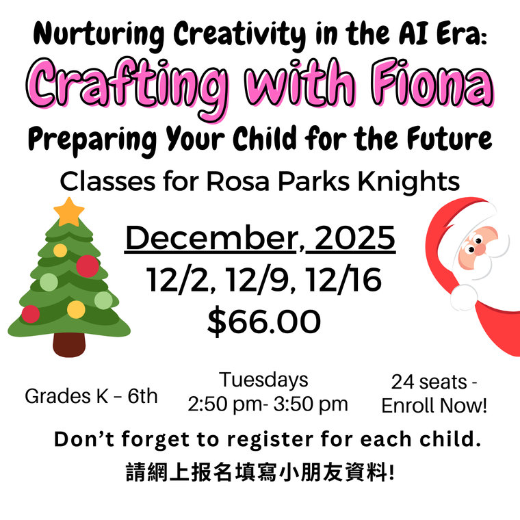 Crafting with Fiona - Rosa - December, 2025 - 3 Classes