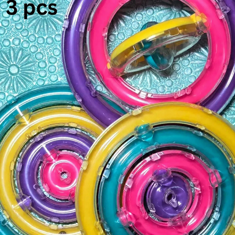 Rotating Maze, Brain Teaser Sensory Toys for Kids 3 pcs