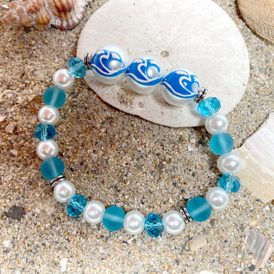 Blue and White Mermaid Bracelet – Shoreline Crafts