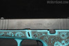 Glock 43X W/ Turquoise Rose Frame 9MM